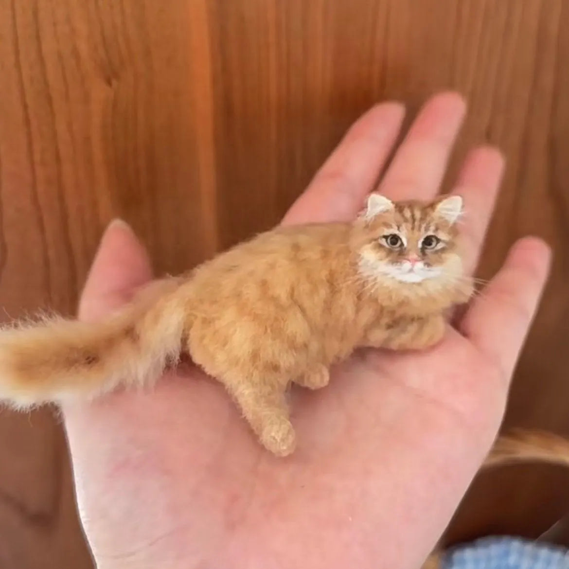 Custom Felt Cat Figurine