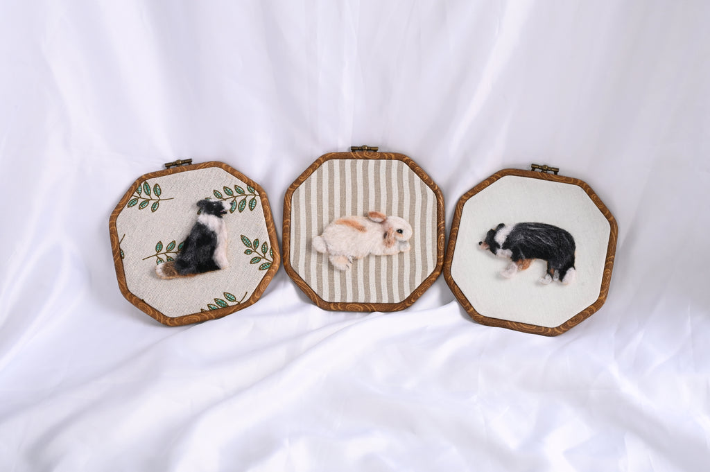 Custom Felt Felt Embroidery Pet Portrait