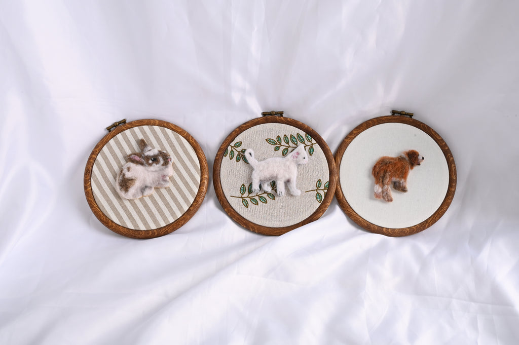 Custom Felt Felt Embroidery Pet Portrait
