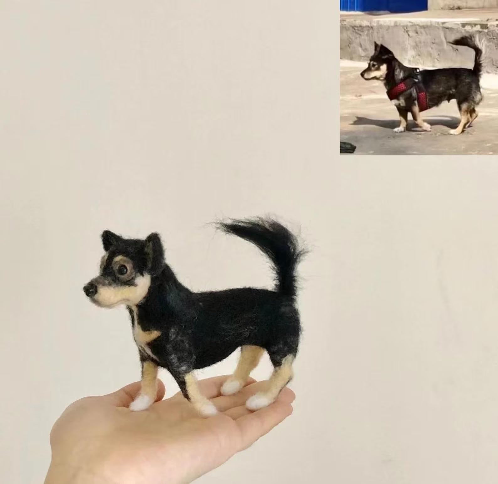 Custom Felt Dog Scuclpture