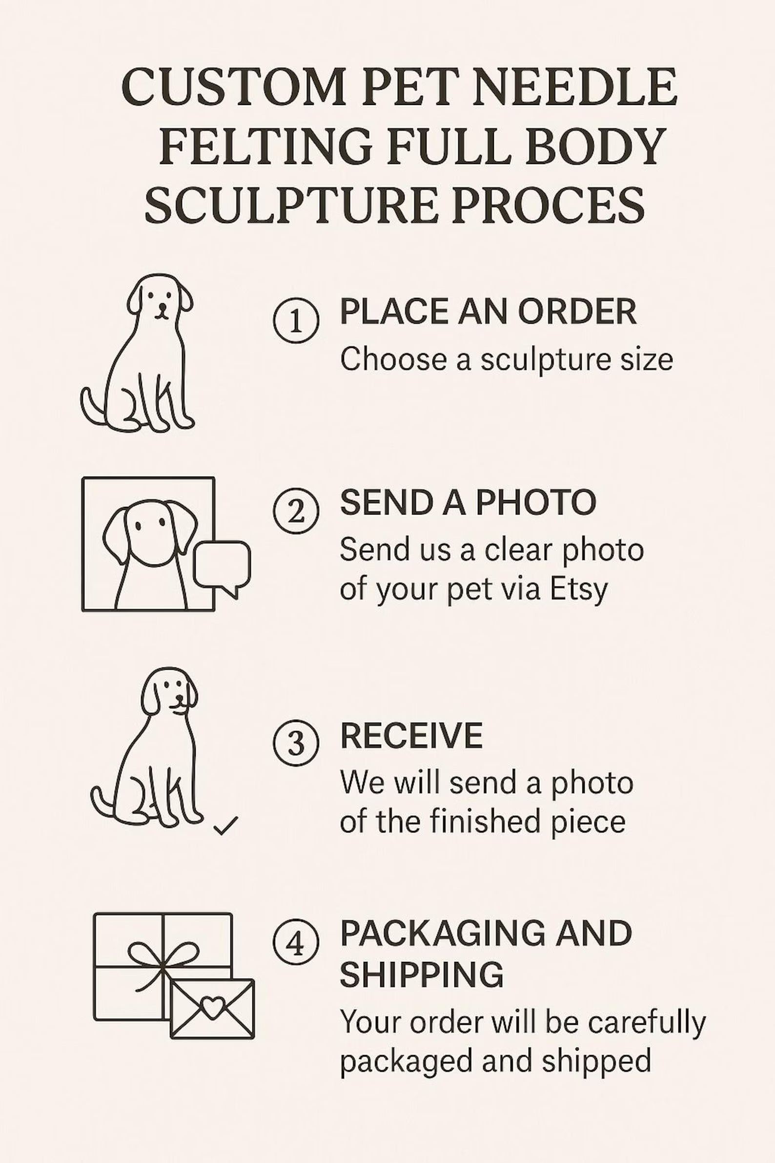 Custom Felt Dog Scuclpture